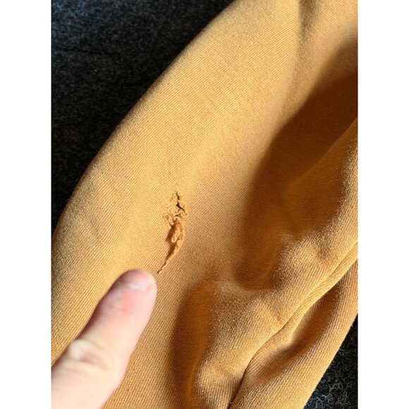 Carhartt Mens Sandstone Hooded Full-Zip Jacket Brown XL Lined  *note flaw sleeve - Picture 11 of 13